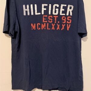 Tommy Hilfiger Navy and Red Graphic Tee